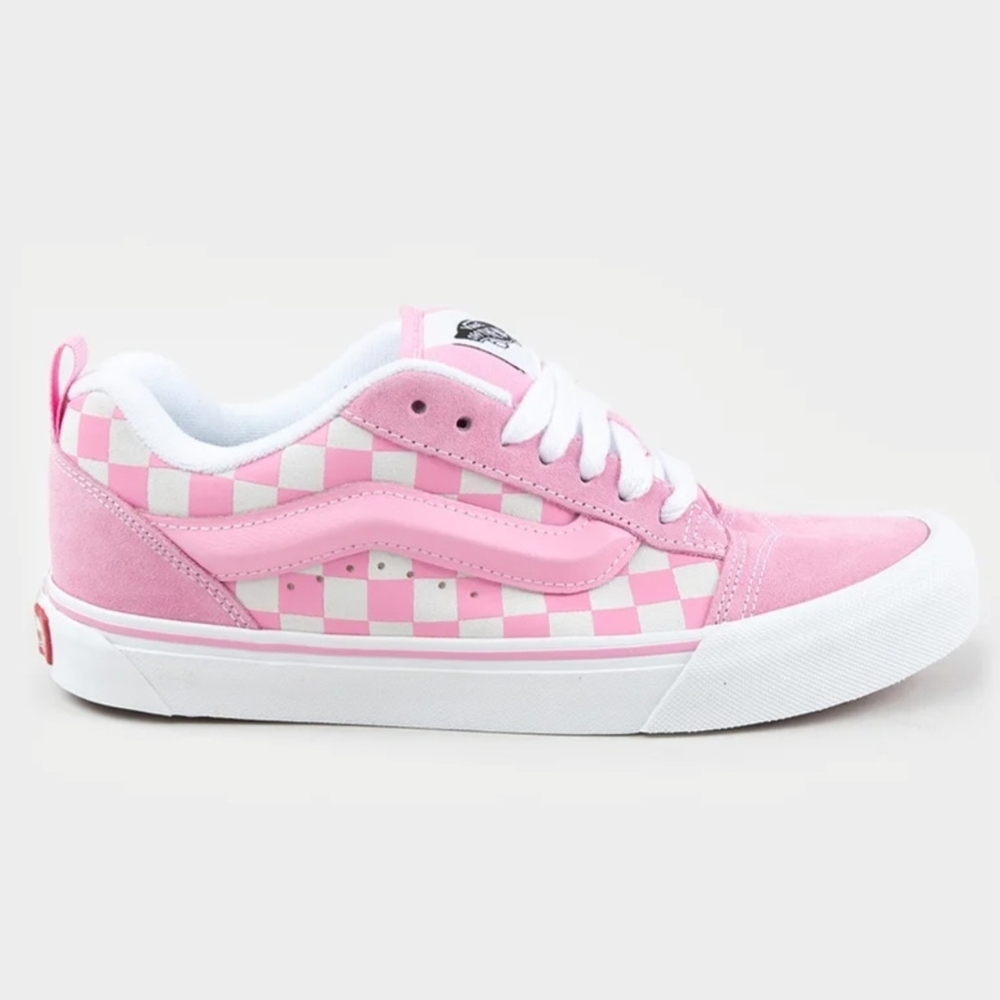 Vans Pink Knu Skool Prism Pink Checkered Womens Sneakers Size 6.5 Juniors Travel - Picture 3 of 16
